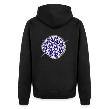 arbeitskollege windhund terrier frühstück boxer - Unisex Premium Bio Zip Hoodie - Schwarz - Hinten - Nico (187cm)