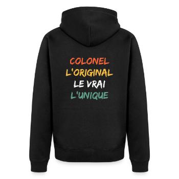 colonel - Veste à capuche bio Premium Unisexe - noir - Dos - Nico (187cm)