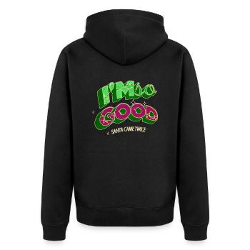 Beach Present Bubaprints Cute Sayings Dinosaurs - Unisex Premium Organic Zip Hoodie - black - Back - Nico (187cm)