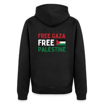 FREE Gaza FREE Palestine - Veste à capuche bio Premium Unisexe - noir - Dos - Nico (187cm)
