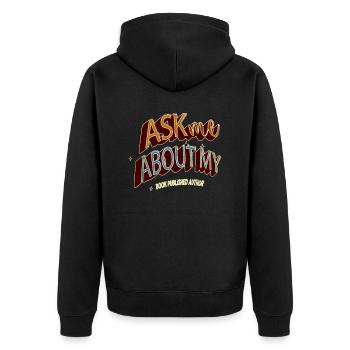 books school birthday present literature christmas - Unisex Premium Bio Zip Hoodie - Schwarz - Hinten - Nico (187cm)