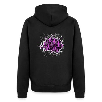 avocats, idée cadeau, noeud papillon, cadeau d’anniversaire - Veste à capuche bio Premium Unisexe - noir - Dos - Nico (187cm)