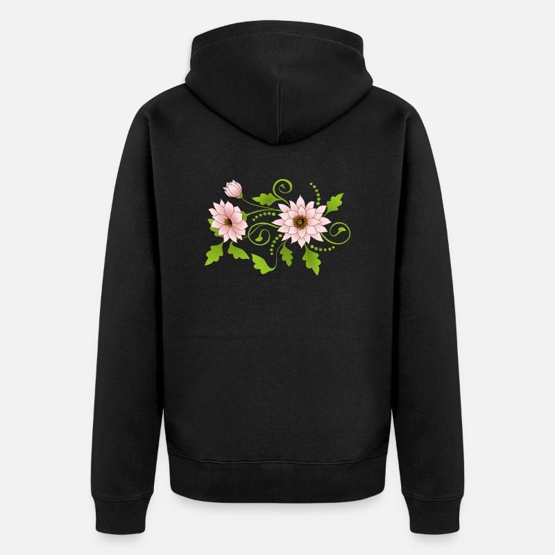 Fleur - Veste à capuche bio Premium Unisexe - noir