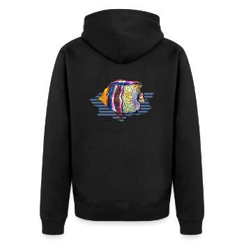Poisson - Veste à capuche bio Premium Unisexe - noir - Dos - Nico (187cm)