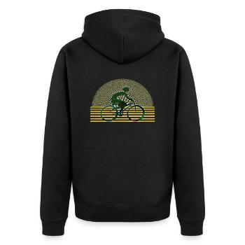 Cycliste - Veste à capuche bio Premium Unisexe - noir - Dos - Nico (187cm)