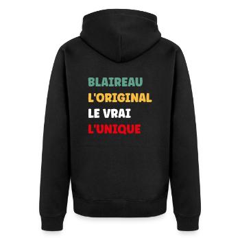 blaireau - Veste à capuche bio Premium Unisexe - noir - Dos - Nico (187cm)
