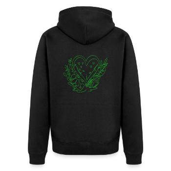 Love me Valentine Happy Valentines Valentines - Unisex Premium Organic Zip Hoodie - black - Back - Nico (187cm)