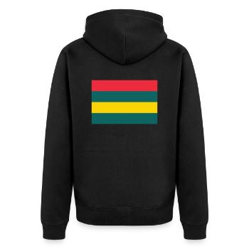 Mauritius island / Flag of Mauritius - Unisex Premium Organic Zip Hoodie - black - Back - Nico (187cm)