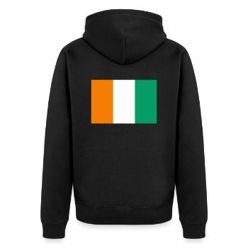 Ivory Coast / Drapeau Côte d’Ivoire - Veste à capuche bio Premium Unisexe - noir - Dos - Nico (187cm)