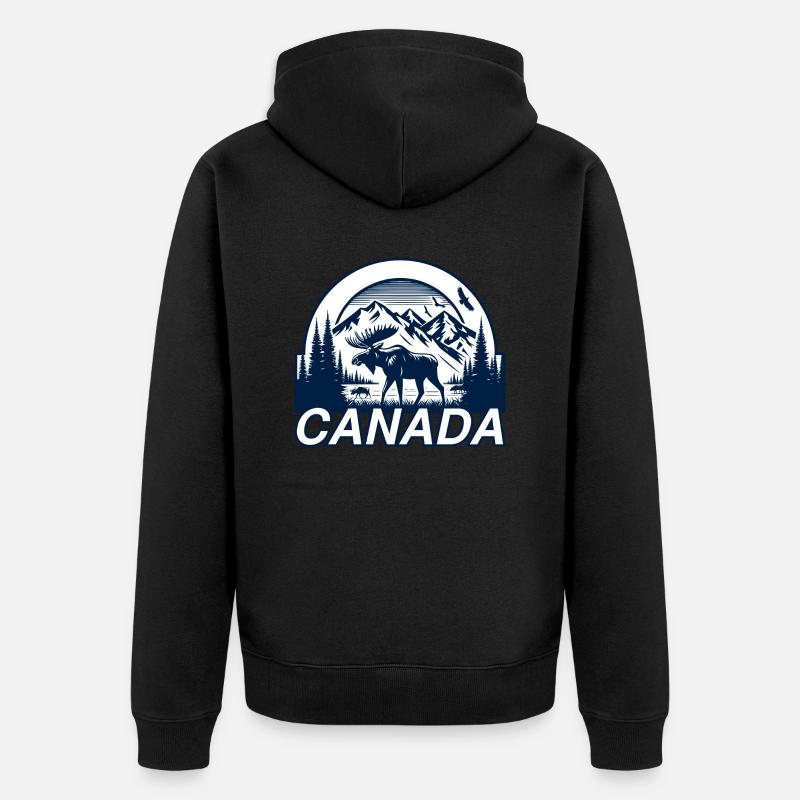 Canada 8 (en anglais seulement) - Veste à capuche bio Premium Unisexe - noir