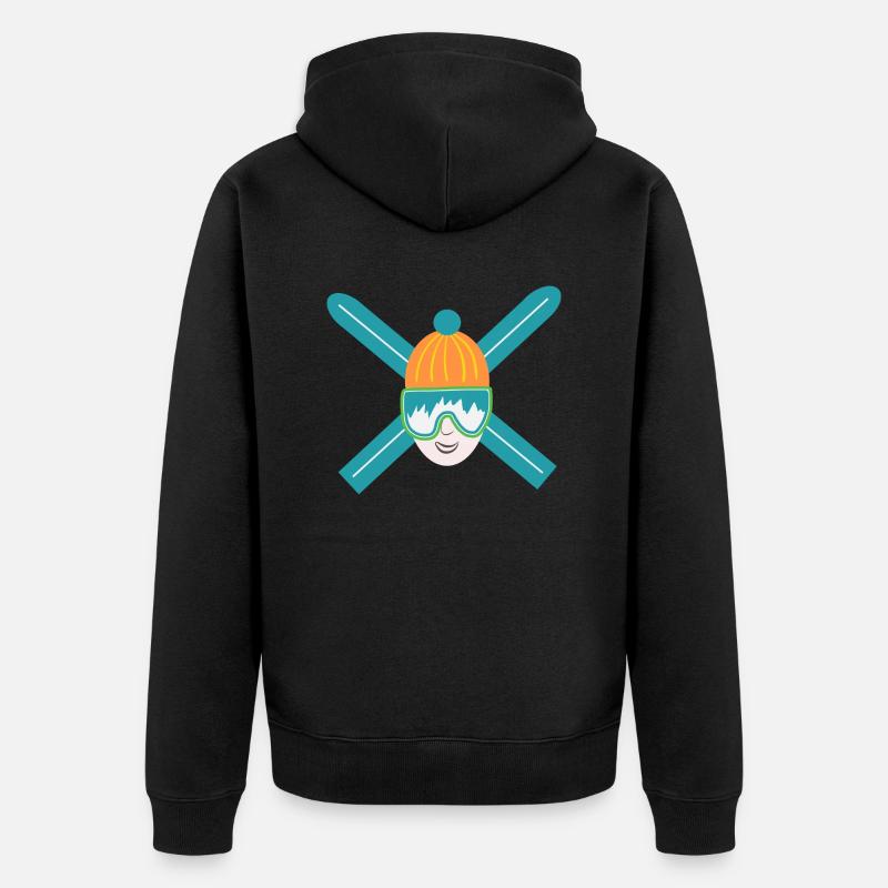 Ski Crazy - Sans nom - Veste à capuche bio Premium Unisexe - noir