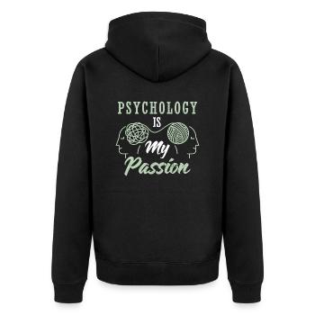 La psychologie est une science passionnelle - Veste à capuche bio Premium Unisexe - noir - Dos - Nico (187cm)