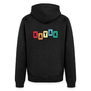 Kayak Kayak d’eau vive Pédalo - Veste à capuche bio Premium Unisexe - noir - Dos - Nico (187cm)