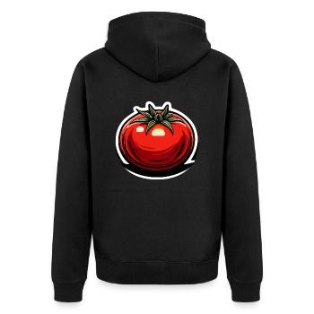 Food / Vegetables / Market / Vitamins / Design - Unisex Premium Organic Zip Hoodie - black - Back - Nico (187cm)