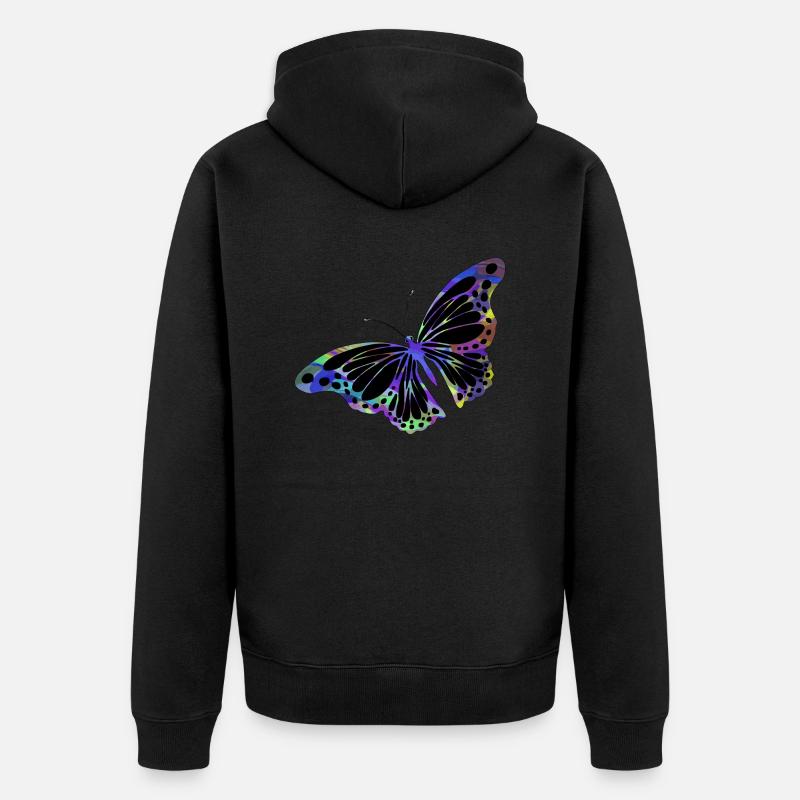 Papillon - Veste à capuche bio Premium Unisexe - noir