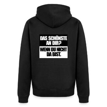 La plus belle chose à propos de toi - Veste à capuche bio Premium Unisexe - noir - Dos - Nico (187cm)