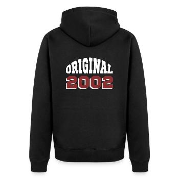 Original 2002 - Unisex Premium Organic Zip Hoodie - black - Back - Nico (187cm)