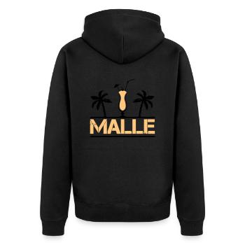 malle - Veste à capuche bio Premium Unisexe - noir - Dos - Nico (187cm)