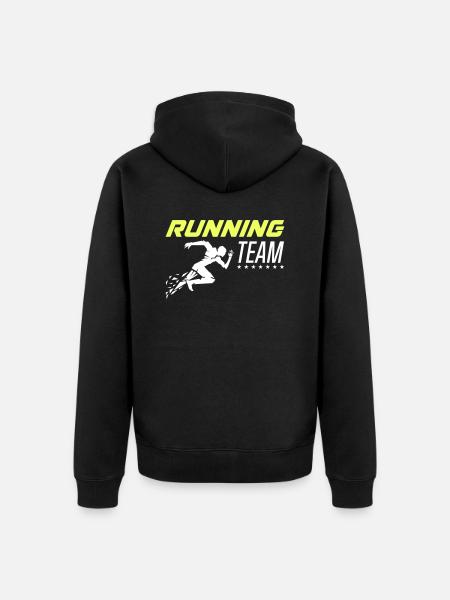 Running Team 1 - Unisex Premium Organic Zip Hoodie - black