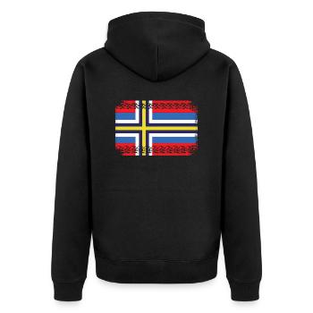 suède suède scandinavie le nord viking norvège - Veste à capuche bio Premium Unisexe - noir - Dos - Nico (187cm)