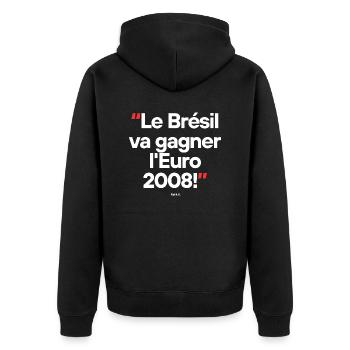 Citation célèbre footballeur - Veste à capuche bio Premium Unisexe - noir - Dos - Nico (187cm)
