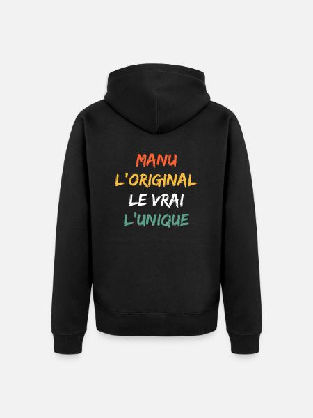 Manu - Veste à capuche bio Premium Unisexe - noir