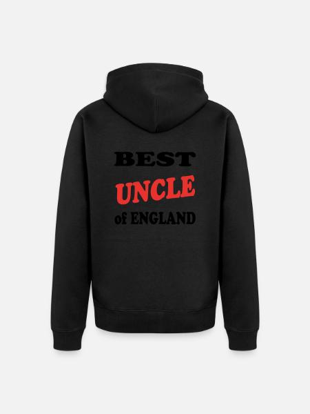 Bester Onkel - Unisex Premium Bio Zip Hoodie - Schwarz