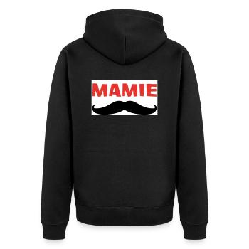 MAMIE - Veste à capuche bio Premium Unisexe - noir - Dos - Nico (187cm)