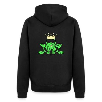 Prince Charmant Grenouille Roi - Veste à capuche bio Premium Unisexe - noir - Dos - Nico (187cm)