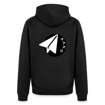 Logo de l’avion - Veste à capuche bio Premium Unisexe - noir - Dos - Nico (187cm)