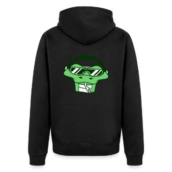 Cool Mixer Fun Party Club Music - Unisex Premium Organic Zip Hoodie - black - Back - Nico (187cm)
