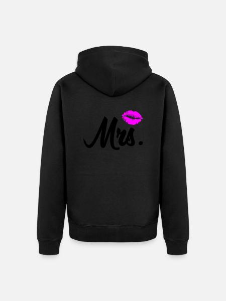 Mrs - Unisex Premium Organic Zip Hoodie - black