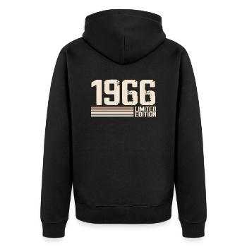 1966 Millésime 1966 Anniversaire 1966 Rétro 1966 - Veste à capuche bio Premium Unisexe - noir - Dos - Nico (187cm)