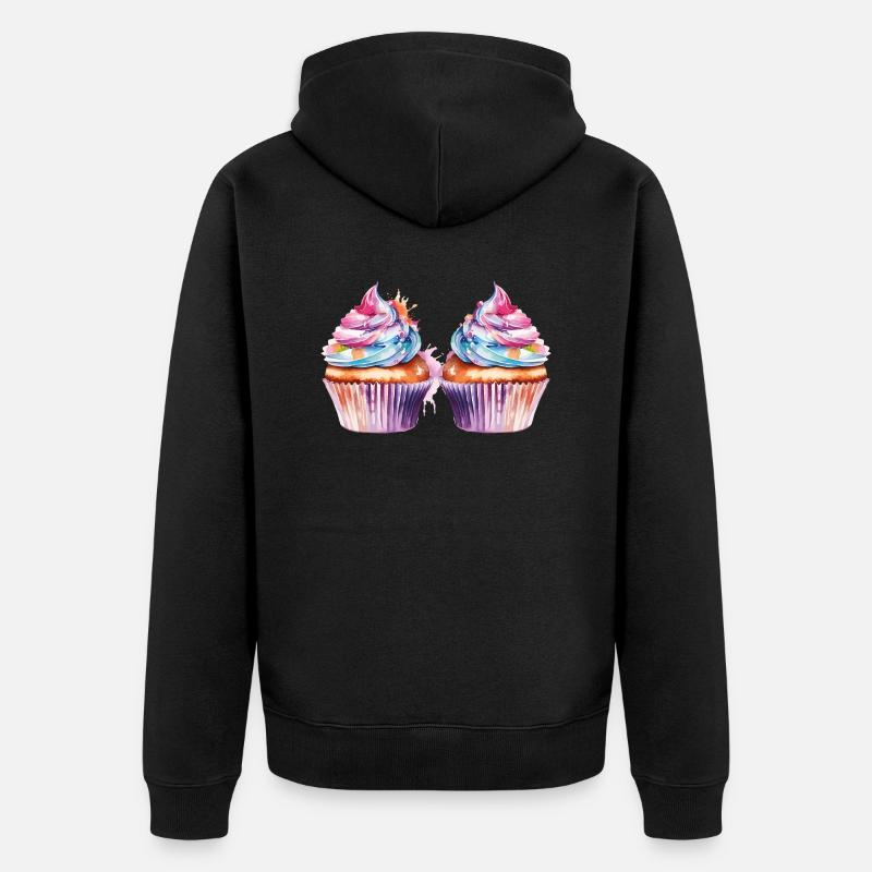 Cupcake 2 - Veste à capuche bio Premium Unisexe - noir