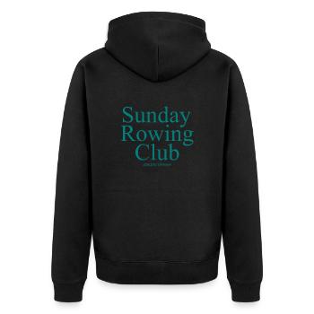 Sunday Rowing Club - Aviron - Rameurs - Rameurs - Veste à capuche bio Premium Unisexe - noir - Dos - Nico (187cm)