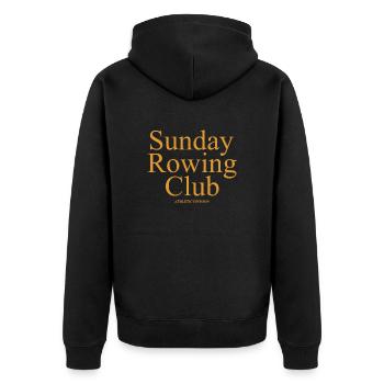 Sunday Rowing Club - Aviron - Rameurs - Rameurs - Veste à capuche bio Premium Unisexe - noir - Dos - Nico (187cm)