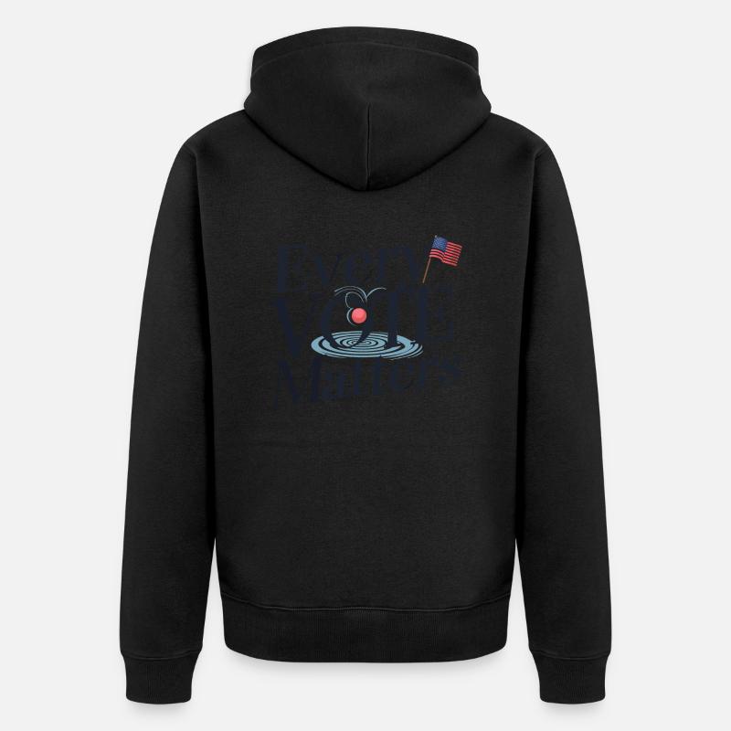 Chaque vote compte - Veste à capuche bio Premium Unisexe - noir