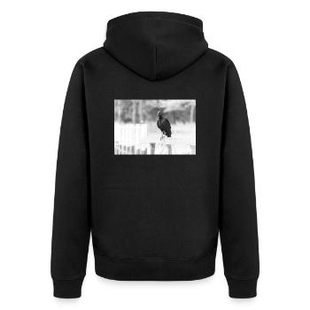 le vautour - Veste à capuche bio Premium Unisexe - noir - Dos - Nico (187cm)