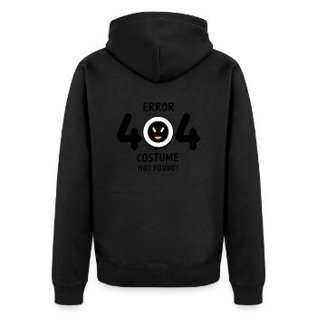 Error 404 Costume not found - Unisex Premium Bio Zip Hoodie - Schwarz - Hinten - Nico (187cm)