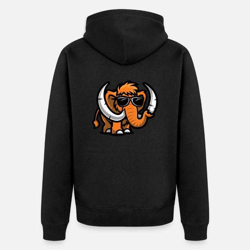 Mammut Comic Cool - Unisex Premium Bio Zip Hoodie - Schwarz
