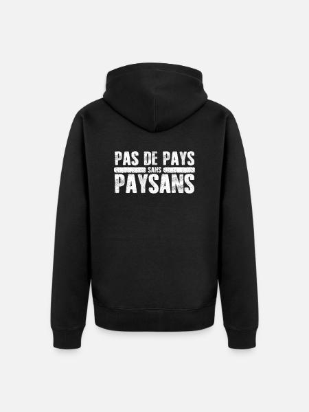 Farmers - Unisex Premium Organic Zip Hoodie - black