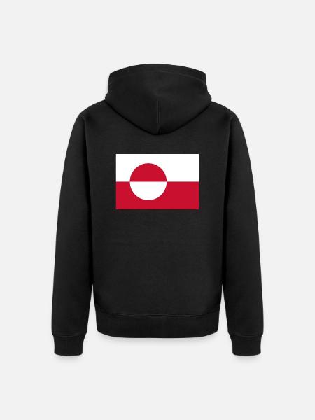 Greenland - Unisex Premium Organic Zip Hoodie - black