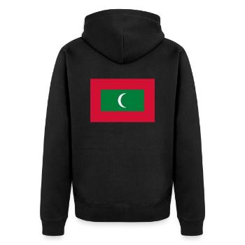 Maldives - Veste à capuche bio Premium Unisexe - noir - Dos - Nico (187cm)
