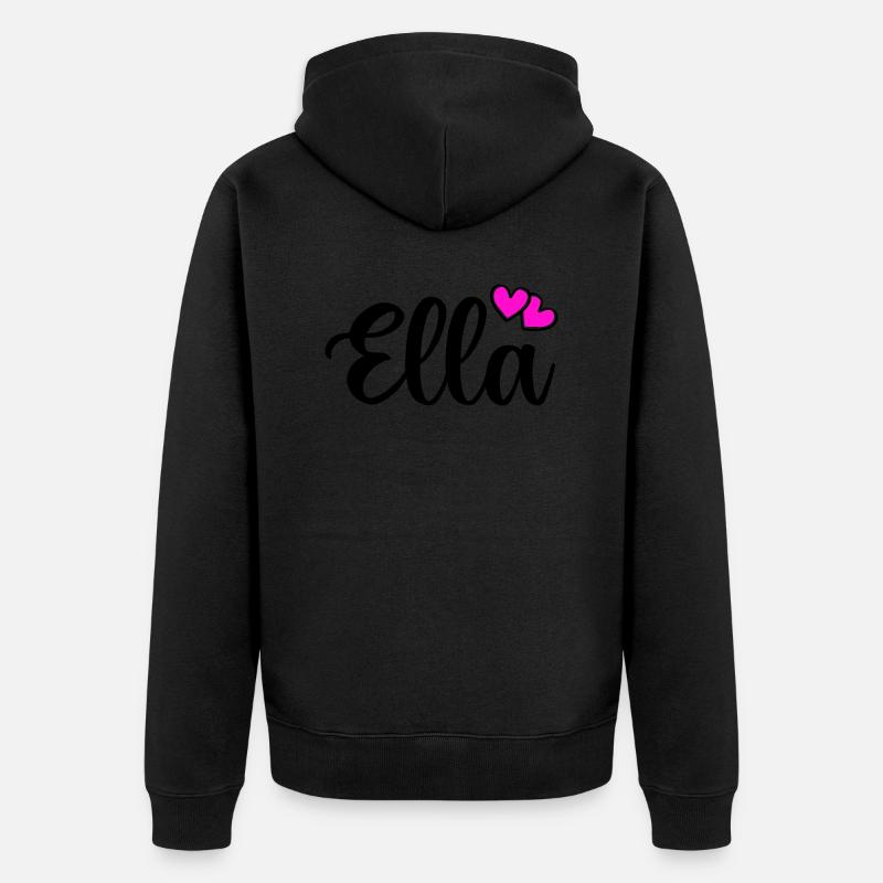 ella name - Unisex Premium Bio Zip Hoodie - Schwarz