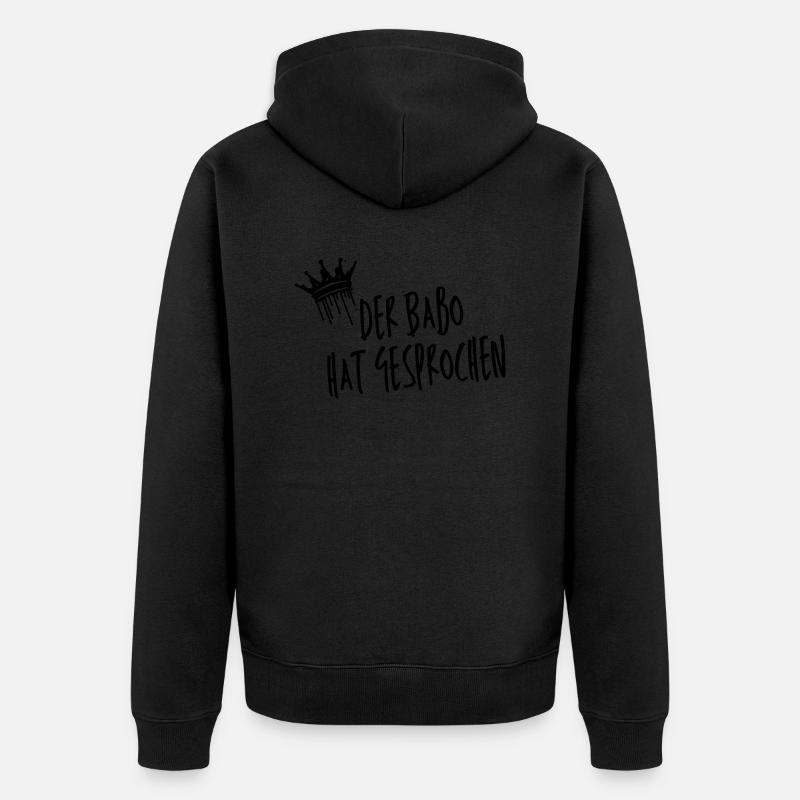 Babo - Unisex Premium Bio Zip Hoodie - Schwarz