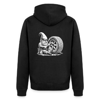 Mécanicien automobile - Veste à capuche bio Premium Unisexe - noir - Dos - Nico (187cm)