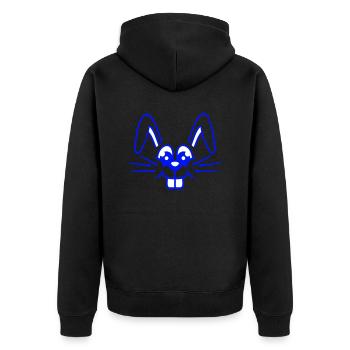 Bunny Rabbit Bunny Cartoon Small Animal Cute - Unisex Premium Organic Zip Hoodie - black - Back - Nico (187cm)