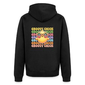 Easter Easter Bunny Easter Eve Easter Sunday Easter Egg Spring - Unisex Premium Organic Zip Hoodie - black - Back - Nico (187cm)