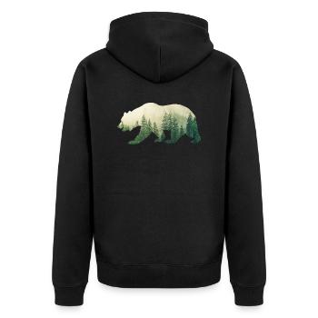 Grizzly des forêts - Veste à capuche bio Premium Unisexe - noir - Dos - Nico (187cm)