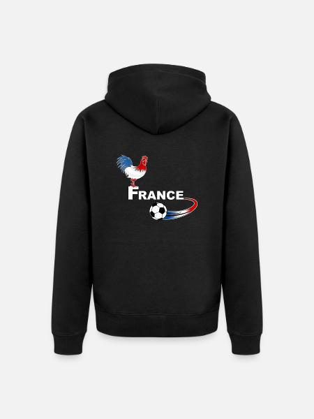 france sport foot 02 - Veste à capuche bio Premium Unisexe - noir